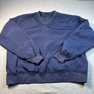 Acuity Golf Jacket Mens Large Navy Blue Lightweight Windbreaker Pullover Pockets